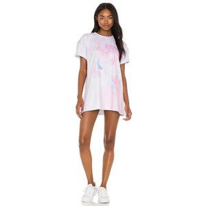 Nubyen Tee Mini Dress Multi White Pink Tie Dye Revolve XS NWT $70
